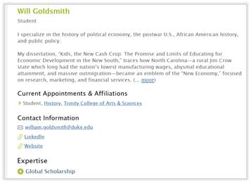 Goldsmith's profile